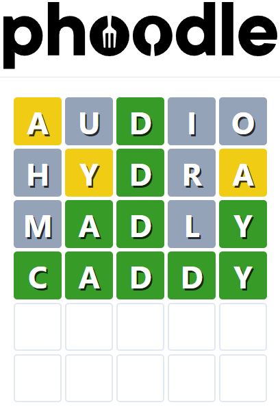 Daily Phoodle Answer 845 - 30th August 2024