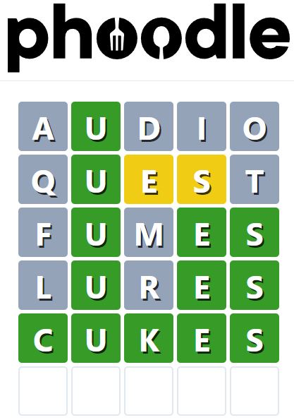 Daily Phoodle Answer 846 - 31st August 2024