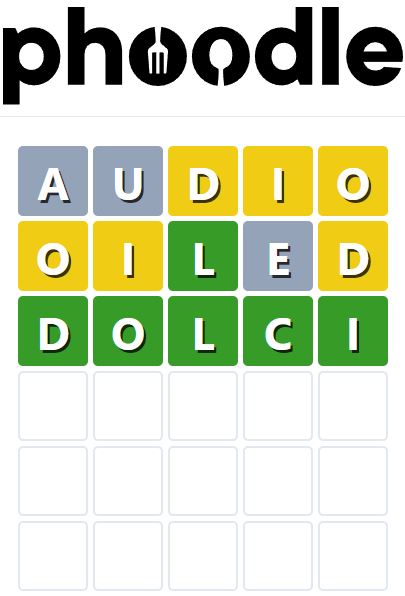 Daily Phoodle Answer 847 - 1st September 2024