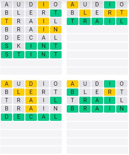Daily Quordle 934 Answer - August 15th 2024
