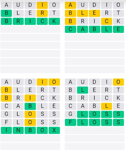 Daily Quordle 935 Answer - August 16th 2024
