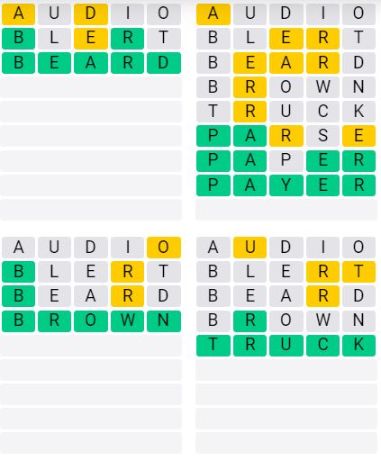 Daily Quordle 941 Answer - August 22nd 2024