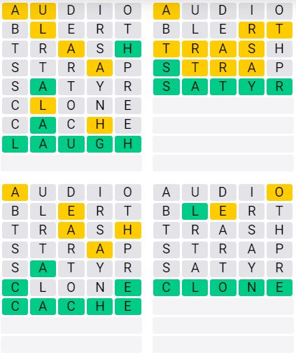 Daily Quordle 942 Answer - August 23rd 2024