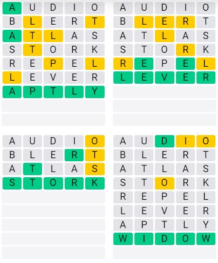 Daily Quordle 944 Answer - August 25th 2024