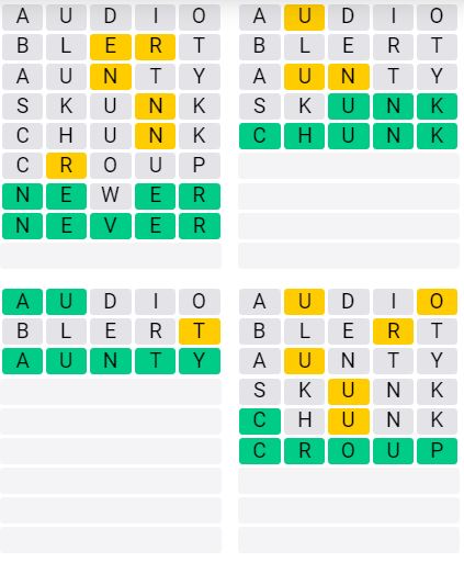 Daily Quordle 945 Answer - August 26th 2024
