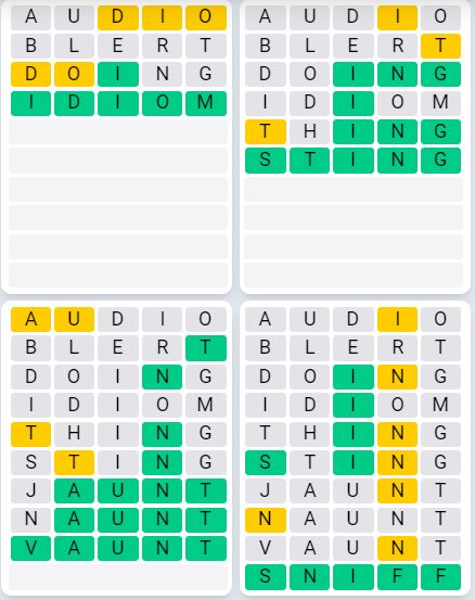 Daily Quordle 945 Sequence Answer - August 26th 2024