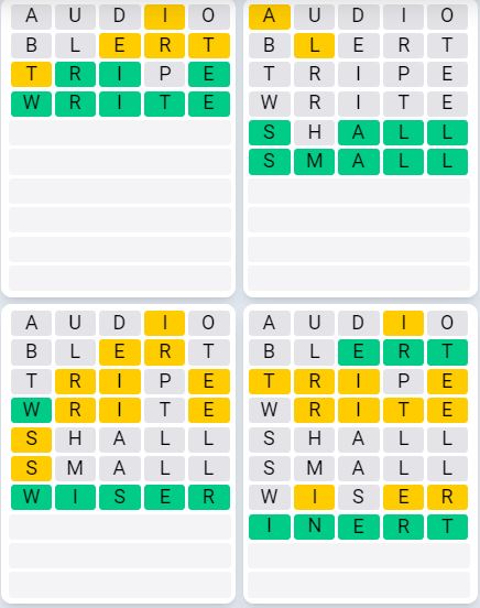Daily Quordle 946 Sequence Answer - August 27th 2024