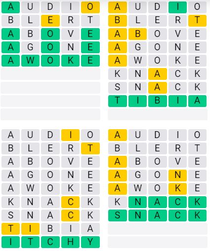 Daily Quordle 950 Answer - August 31st 2024