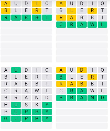 Daily Quordle 951 Answer - September 1st 2024