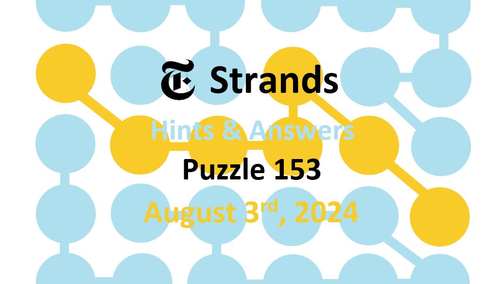 Daily Strands 153 Answers Today - 3rd August 2024