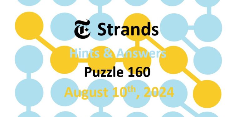 Daily Strands 160 Answers Today - 10th August 2024