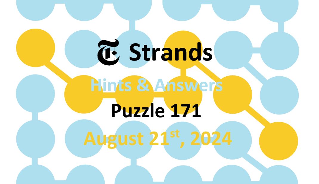 Daily Strands 171 Answers Today - 21st August 2024