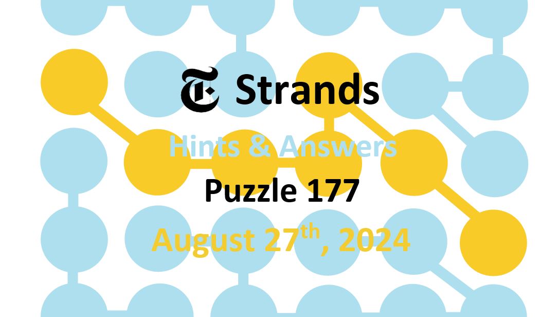 Daily Strands 177 Answers Today - 27th August 2024