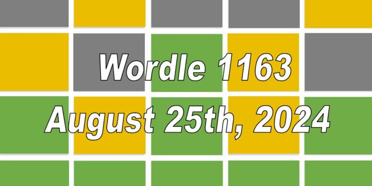 Daily Wordle 1163 - 25th August 2024