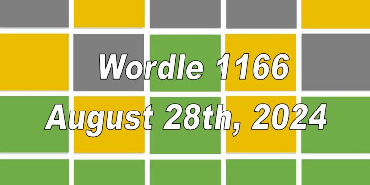 Daily Wordle 1166 - 28th August 2024