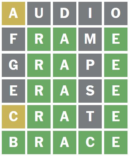 Daily Wordle Answer 1154 - 16th August 2024