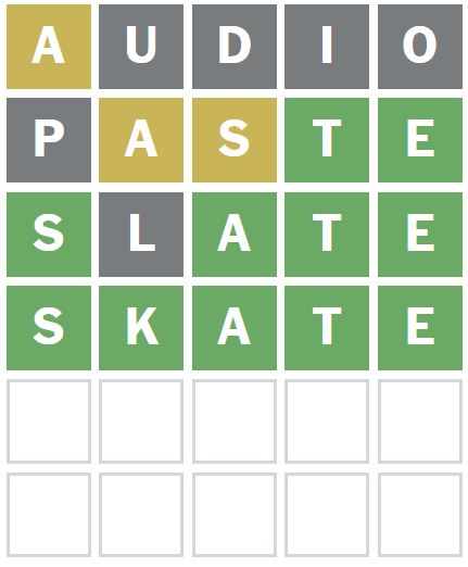 Daily Wordle Answer 1163 - 25th August 2024