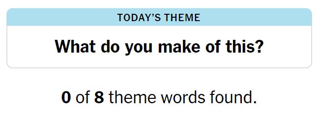 NYT Strands 168 Theme - 18th August 2024