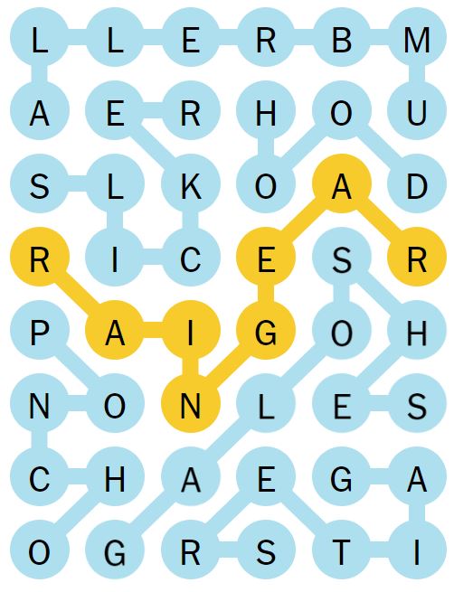 NYT Strands 170 Completed Puzzle - 20th August 2024