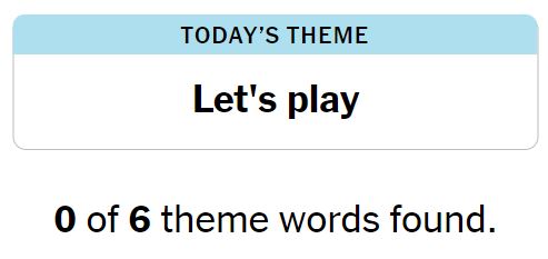 NYT Strands 180 Theme - 30th August 2024