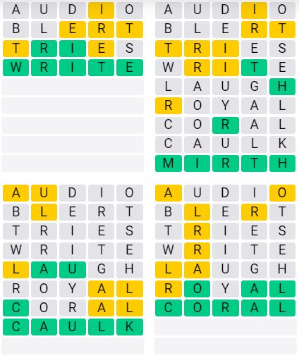 Weekly Quordle 62 Answer - Aug 26th - Sept 1st 2024
