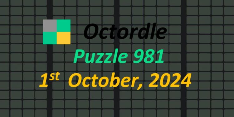 Daily Octordle 1st October 2024 Answers Today 981