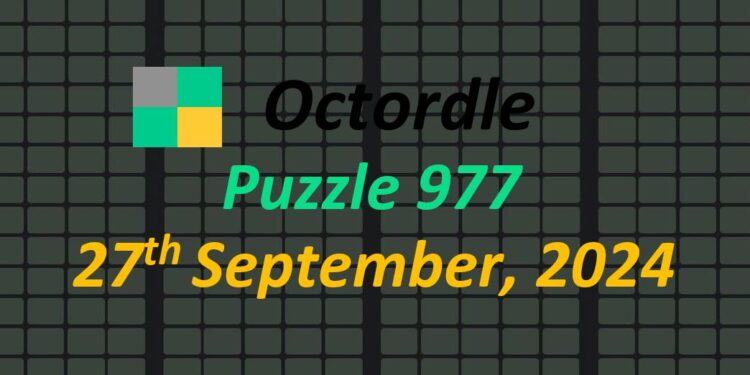 Daily Octordle 27th September 2024 Answers Today 977