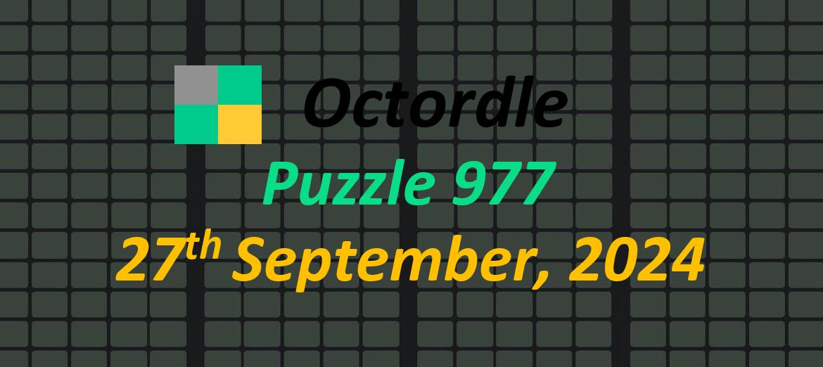 Daily Octordle 27th September 2024 Answers Today 977