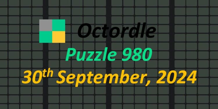 Daily Octordle 30th September 2024 Answers Today 980