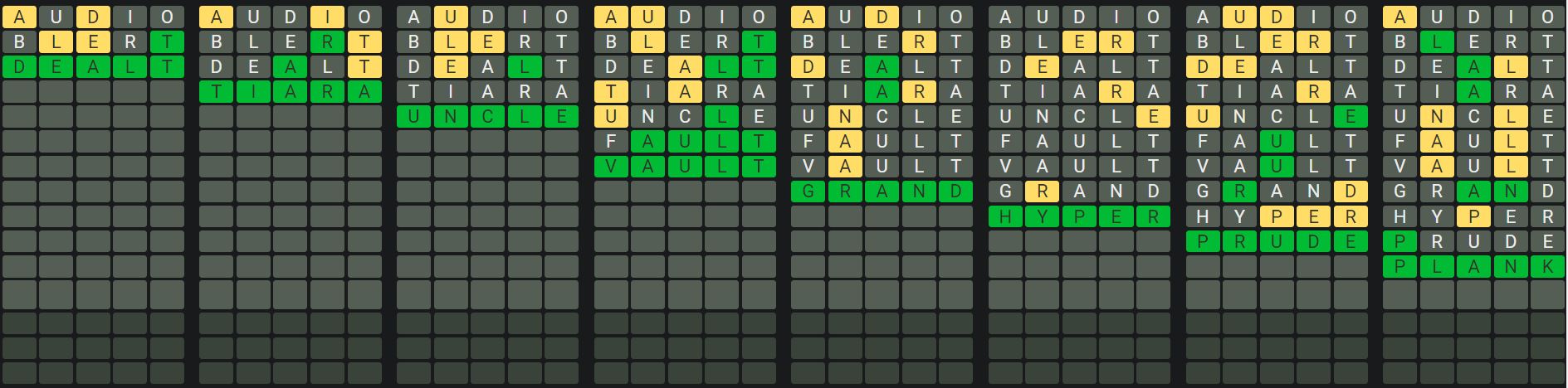 Daily Octordle 954 Sequence Answer - September 4th 2024