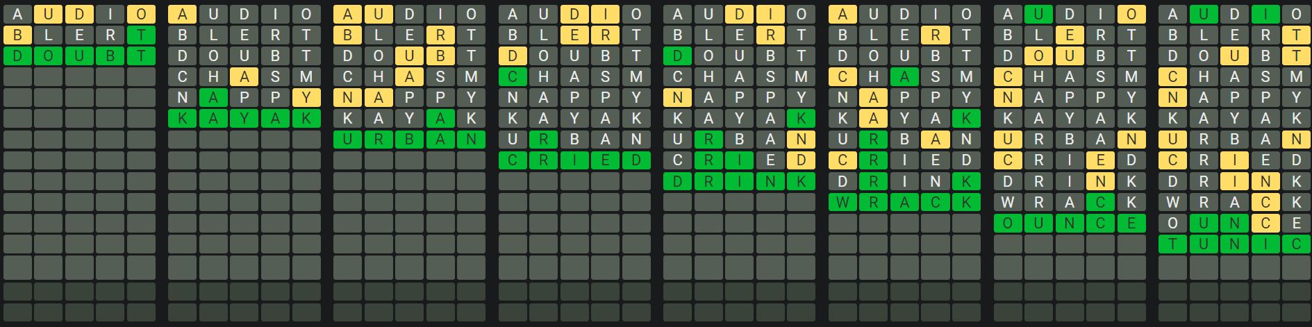 Daily Octordle 955 Sequence Answer - September 5th 2024