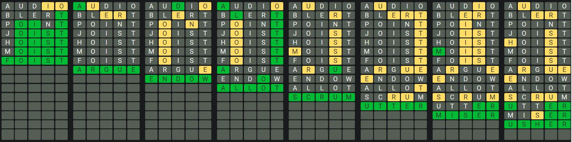Daily Octordle 960 Sequence Answer - September 10th 2024