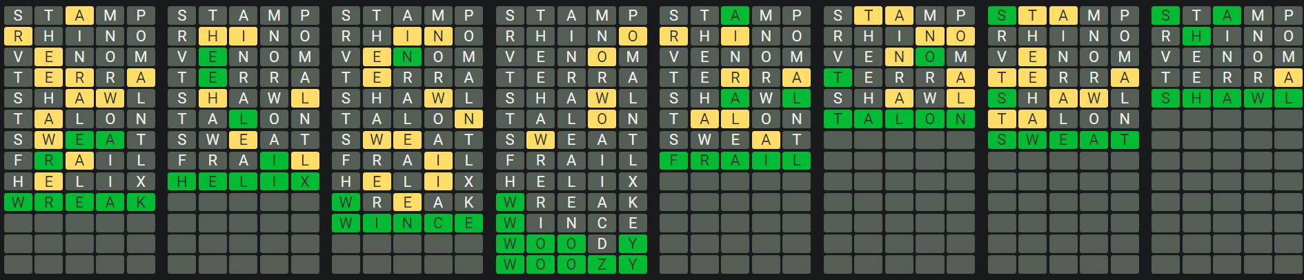 Daily Octordle 962 Rescue Answer - September 12th 2024