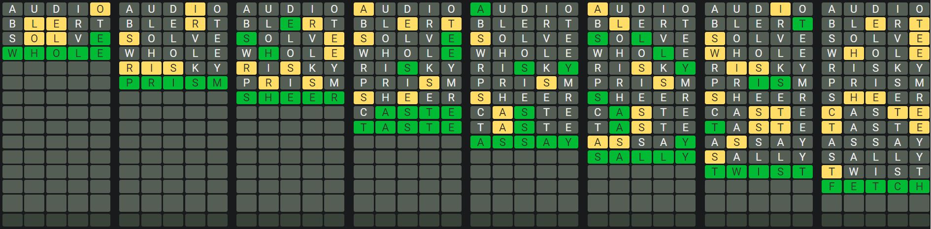 Daily Octordle 965 Sequence Answer - September 15th 2024