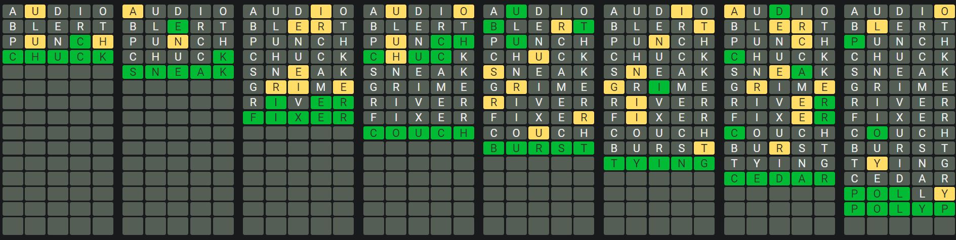 Daily Octordle 966 Sequence Answer - September 16th 2024
