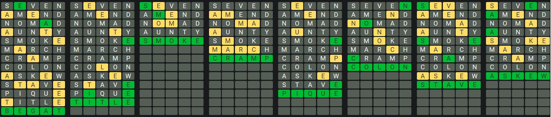 Daily Octordle 967 Rescue Answer - September 17th 2024