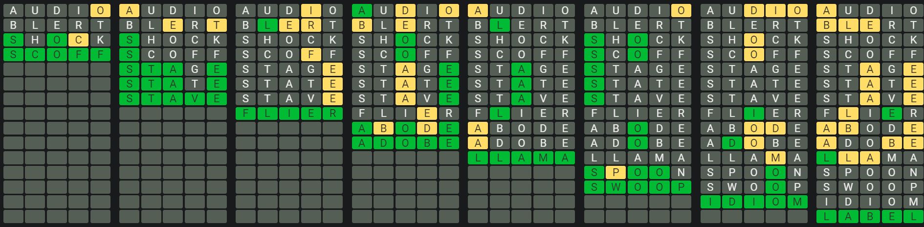 Daily Octordle 968 Sequence Answer - September 18th 2024