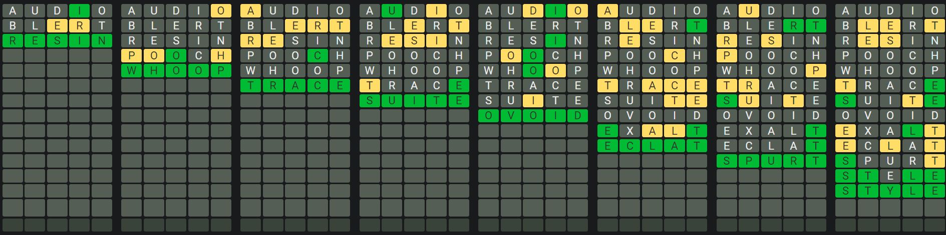 Daily Octordle 969 Sequence Answer - September 19th 2024