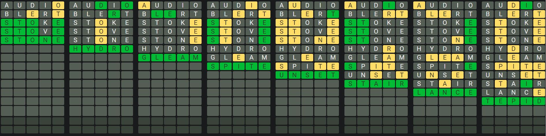 Daily Octordle 974 Sequence Answer - September 24th 2024