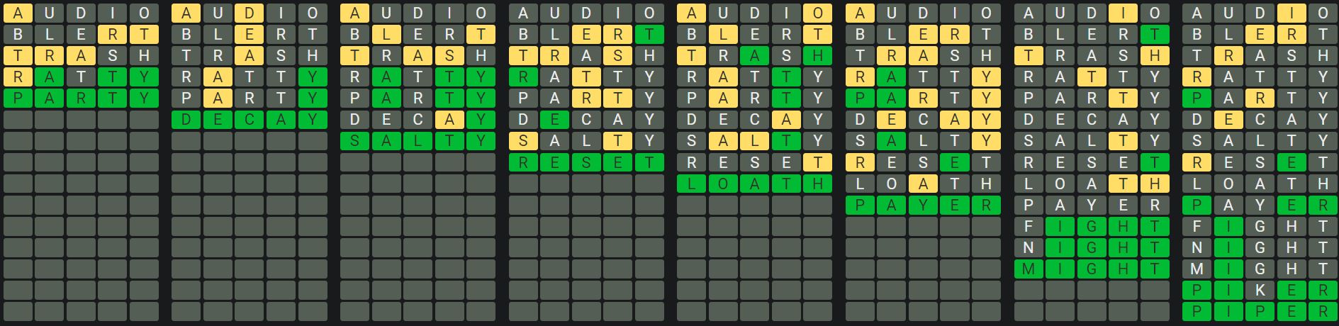 Daily Octordle 975 Sequence Answer - September 25th 2024