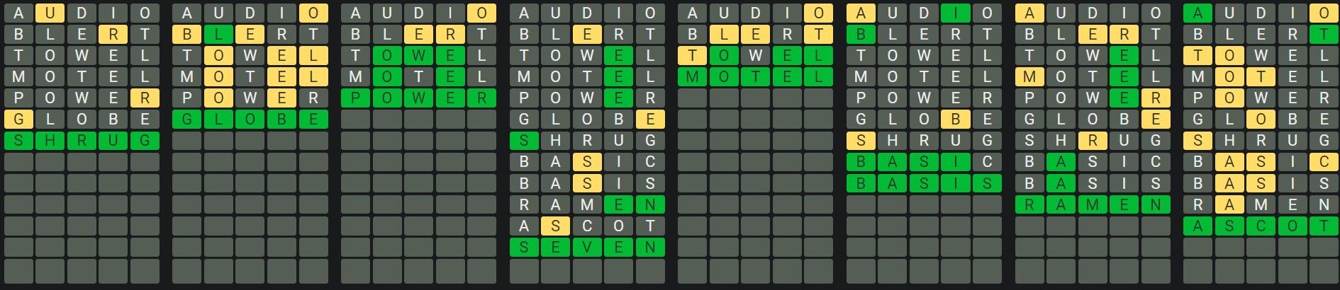 Daily Octordle Answer 954 - September 4th 2024