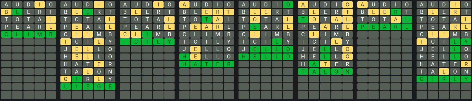 Daily Octordle Answer 956 - September 6th 2024
