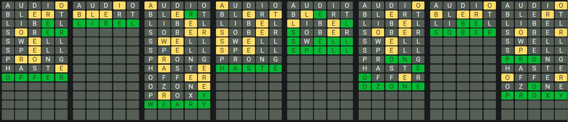Daily Octordle Answer 962 - September 12th 2024