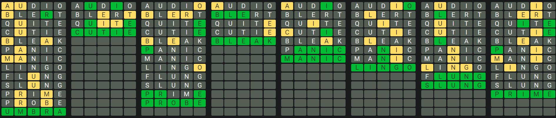 Daily Octordle Answer 964 - September 14th 2024