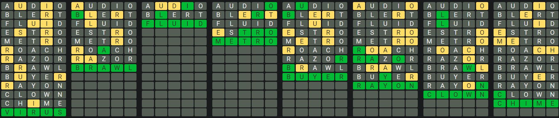 Daily Octordle Answer 966 - September 16th 2024