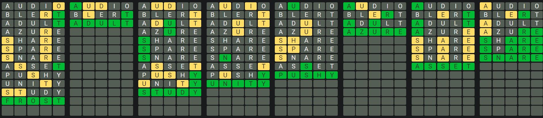 Daily Octordle Answer 967 - September 17th 2024