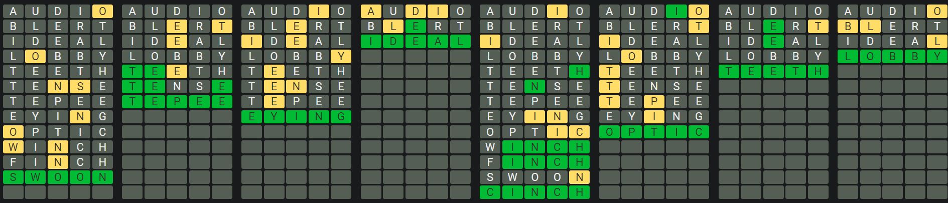 Daily Octordle Answer 969 - September 19th 2024