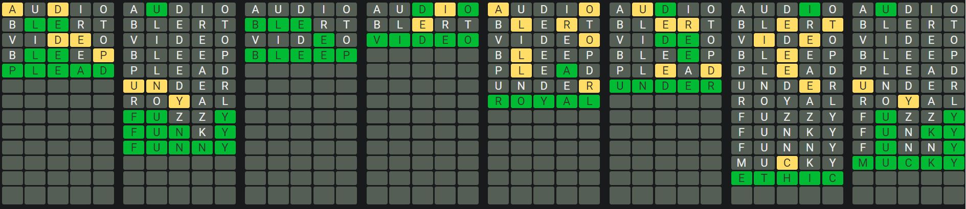 Daily Octordle Answer 972 - September 22nd 2024