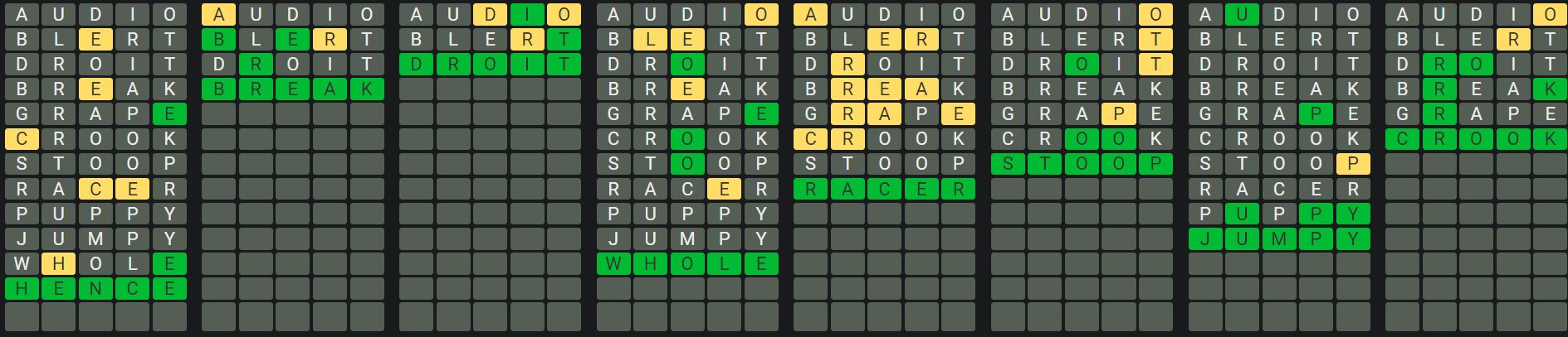 Daily Octordle Answer 975 - September 25th 2024