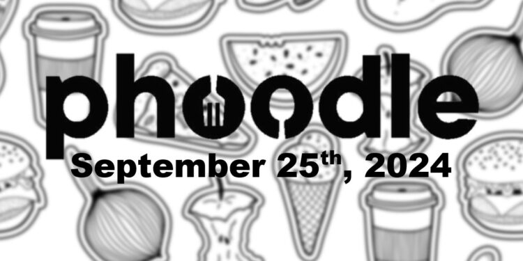 Daily Phoodle - 25th September 2024
